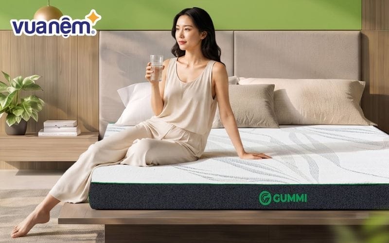 Nệm Gummi với thiết kế hiện đại, chú trọng trải nghiệm ngủ