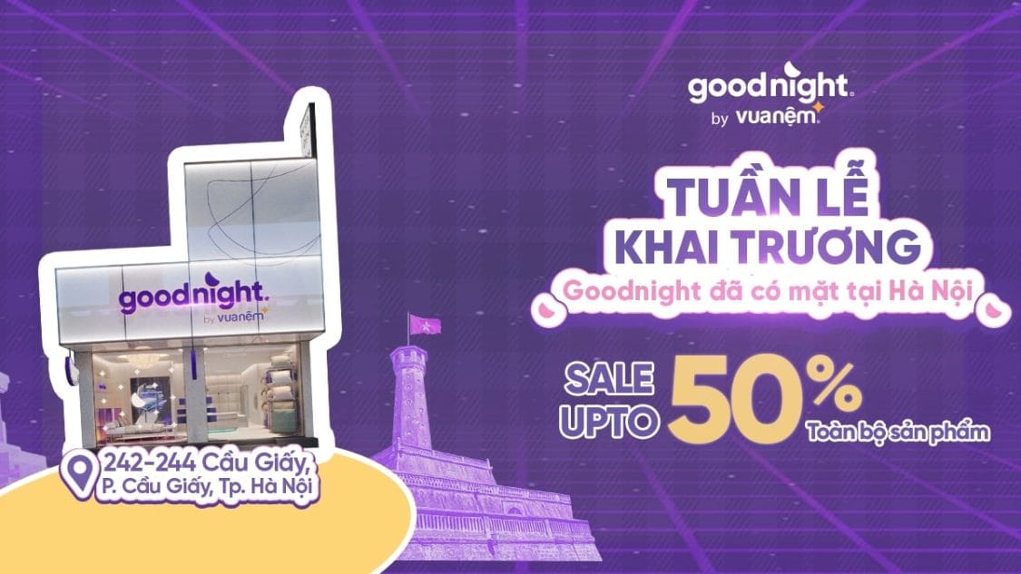 Goodnight khai trương cửa hàng đầu tiên tại Cầu Giấy, Hà Nội