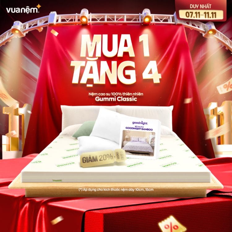 Nệm cao su thiên nhiên Gummi Classic