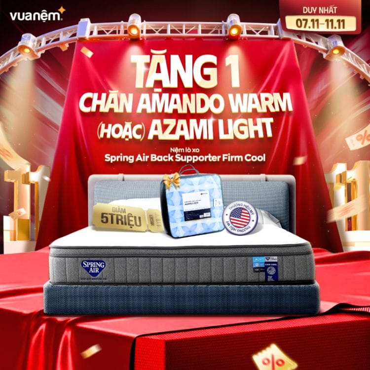 Nệm lò xo Spring Air Back Supporter Firm Cool