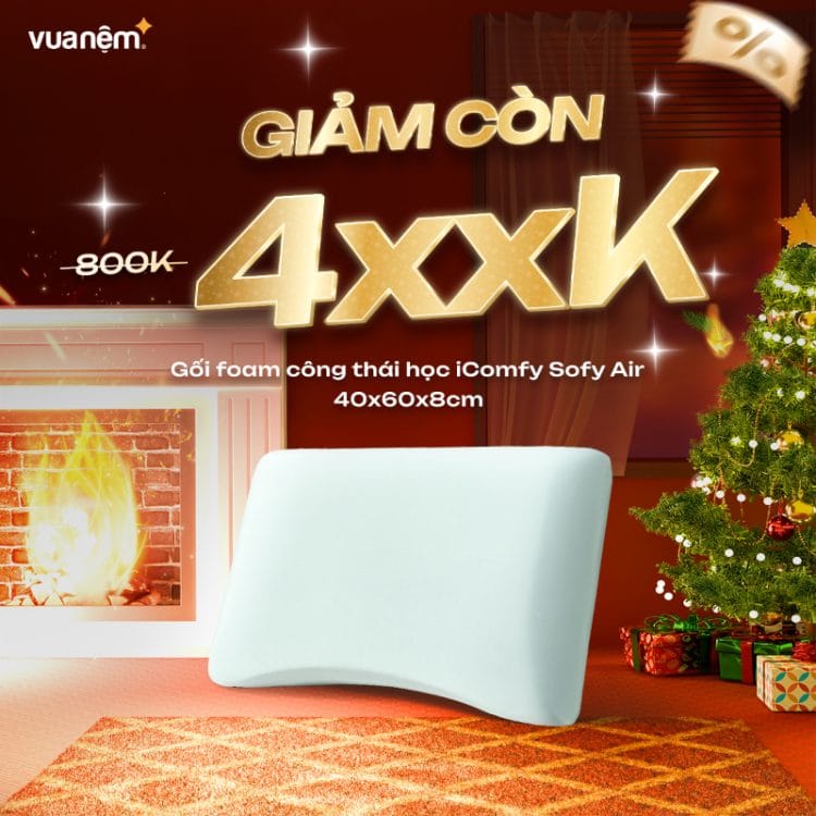 Gối foam iComfy Sofy Air sale còn 4xxk