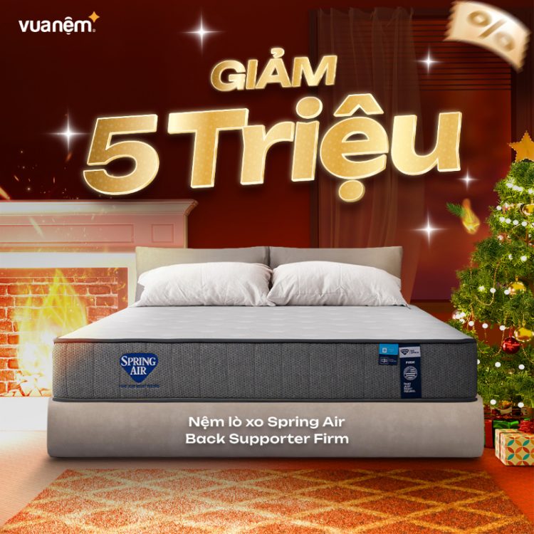 Nệm lò xo Spring Air Back Supporter Firm giảm 5 triệu