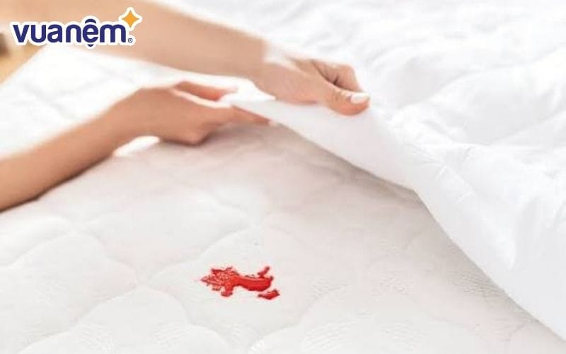Cách vệ sinh nệm foam tốt nhất đối với các vết máu trên nệm