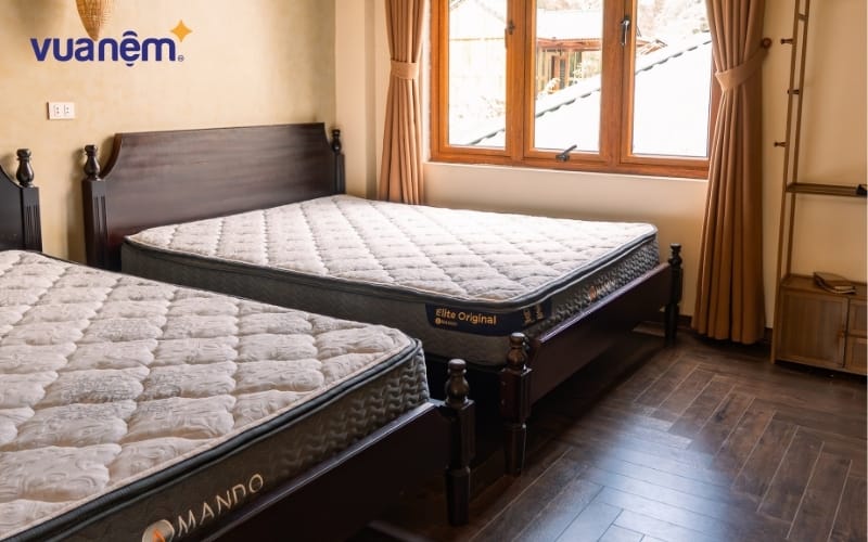 Bên ngoài lớp vỏ nệm của Amando được làm bằng vải kháng khuẩn cao cấp