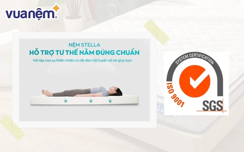 Nệm cao su đa tầng Kim Cương Stella