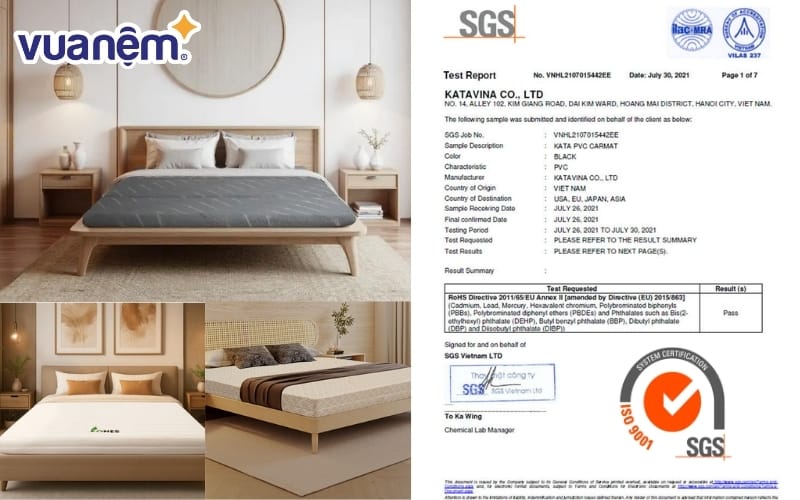 Chứng nhận SGS (Thụy Sĩ) trên nệm là gì?