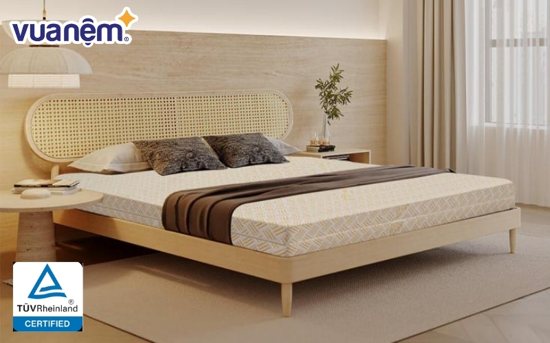 Nhờ đã vượt qua các bài test về độ bền và độ đàn hồi, nệm có khả năng nâng đỡ ổn định trong nhiều năm