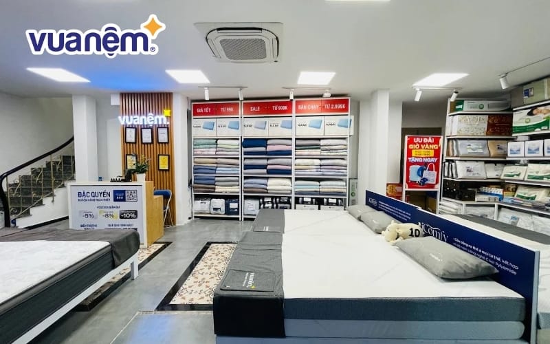 Không gian cửa hàng Vua Nệm tại TP.HCM