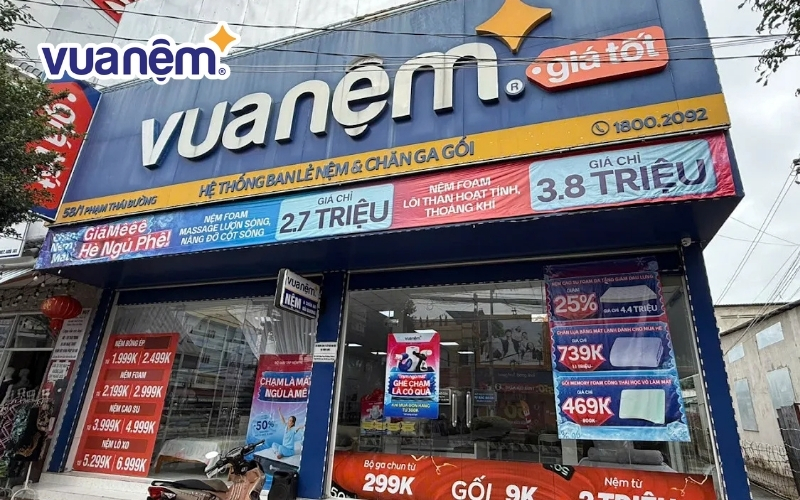 Vua Nệm là một trong những điểm đến quen thuộc của những ai tìm kiếm nệm Liên Á