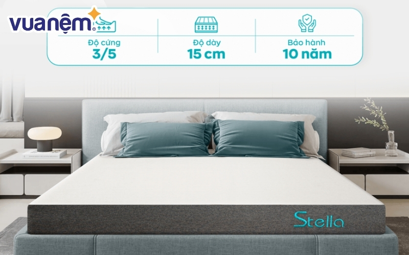 Nệm cao su đa tầng Kim Cương Stella
