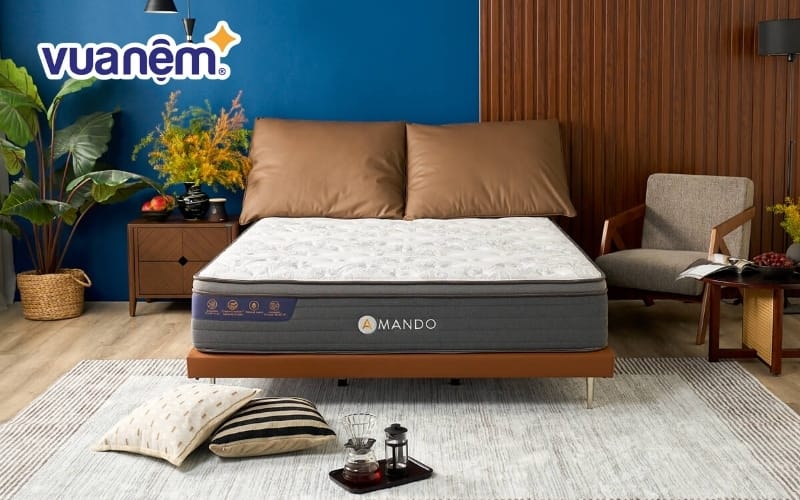 Đệm Amando gây ấn tượng với phong cách thiết kế mang hơi hướng châu Âu