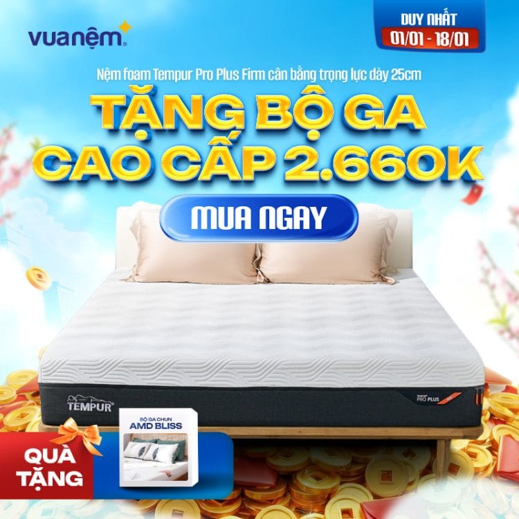 Nệm foam Tempur Pro Plus Firm