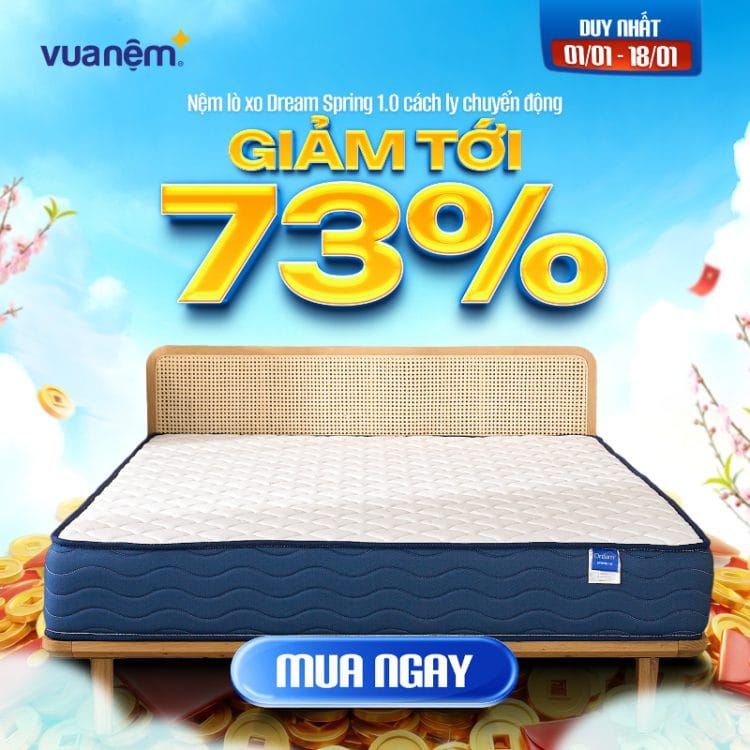 Nệm lò xo Dream Spring 1.0 cách ly chuyển động