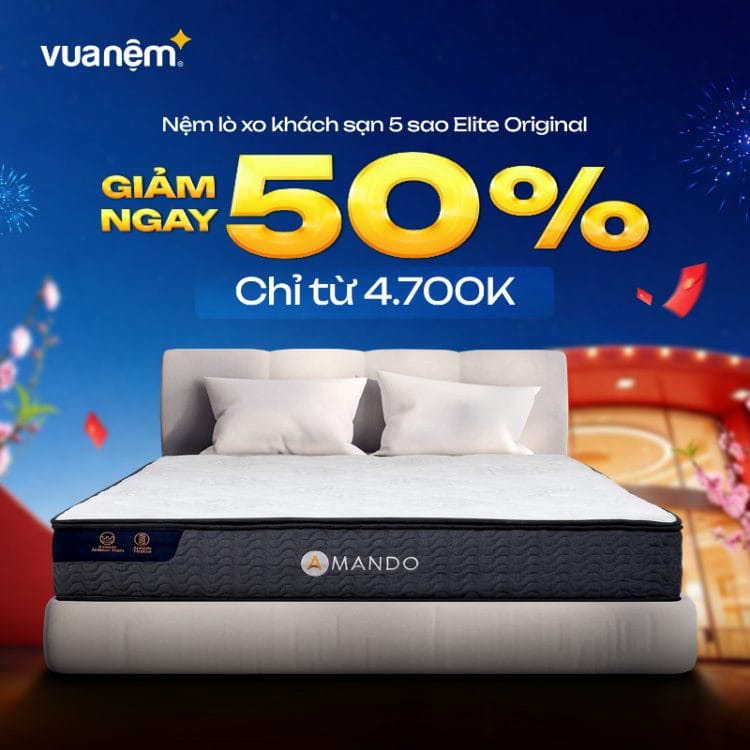 Nệm lò xo Amando Elite Original sale 50%