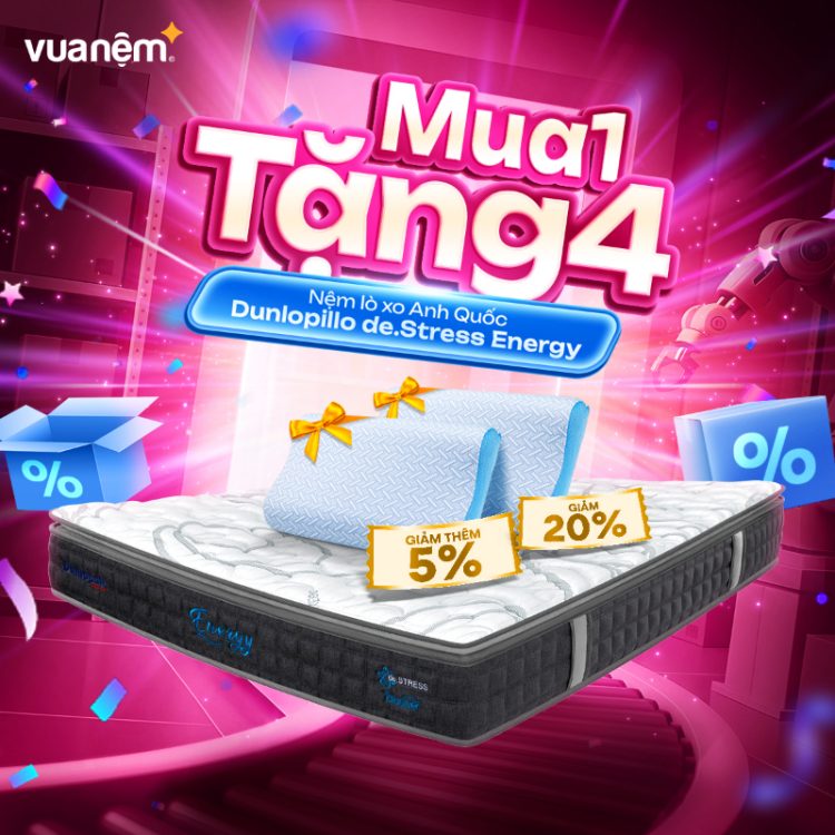 Nệm lò xo Dunlopillo de.Stress Energy