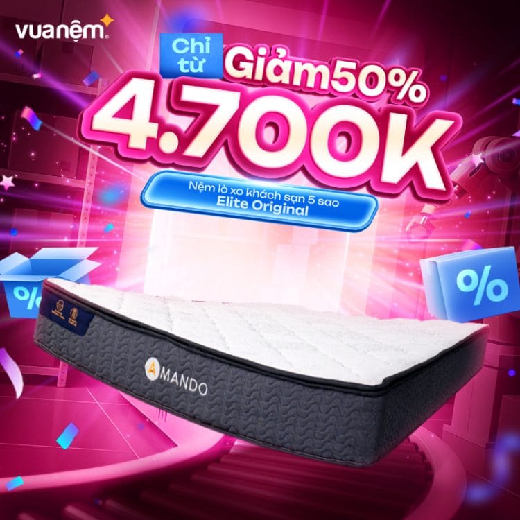 Nệm lò xo khách sạn 5 sao Amando Elite Original
