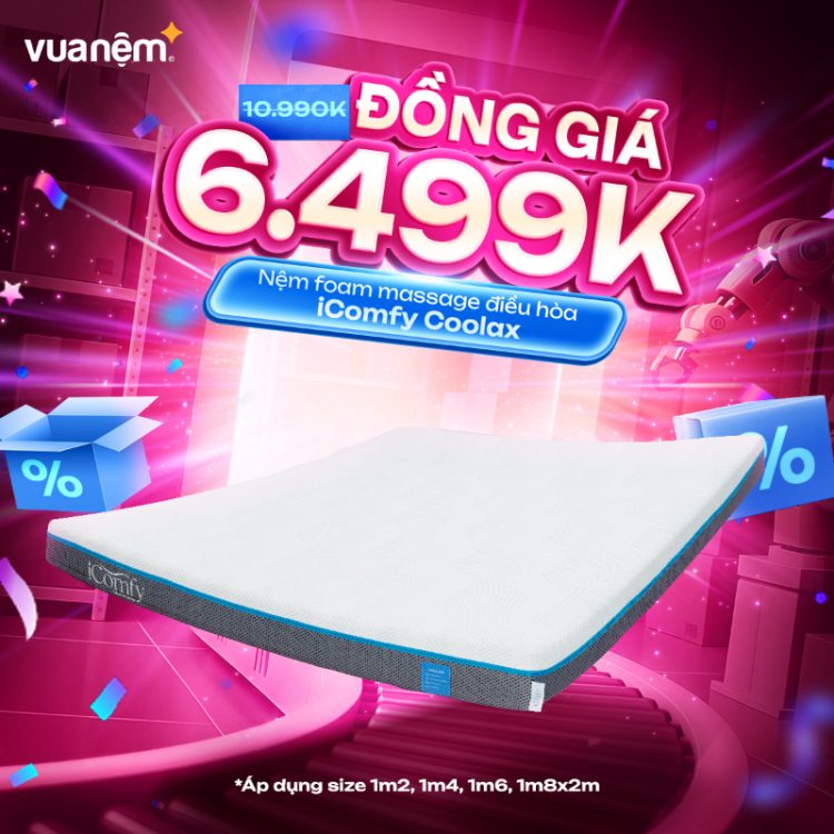 Nệm foam massage điều hòa iComfy Coolax