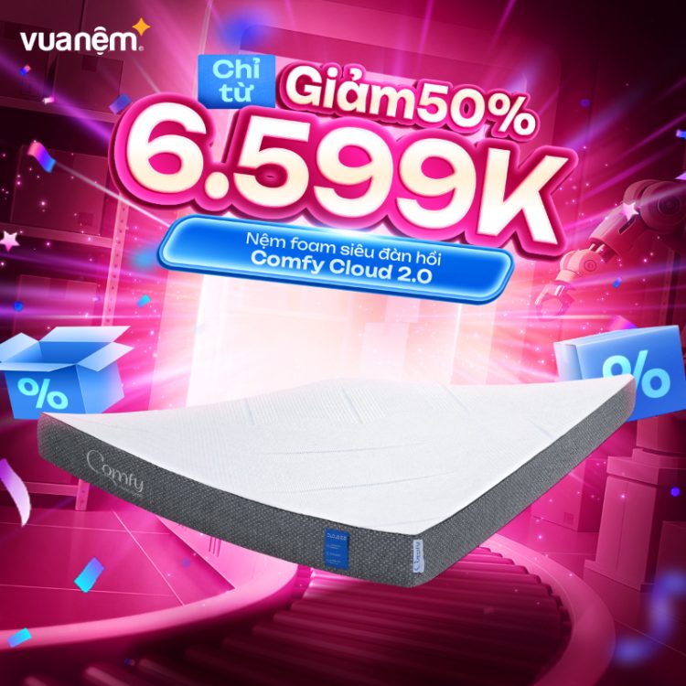 Nệm foam siêu đàn hồi Comfy Cloud 2.0