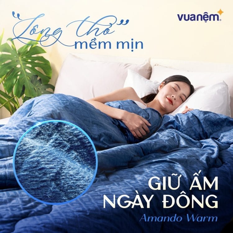 Chăn đại hàn lông thỏ Amando Warm