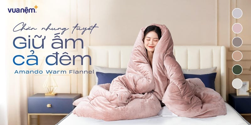 Chăn đại hàn nhung tuyết Amando Warm Flannel