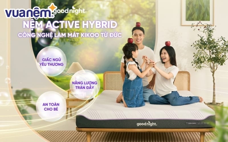 Nệm Goodnight Active Hybrid được giới thiệu là dòng nệm foam thế hệ mới
