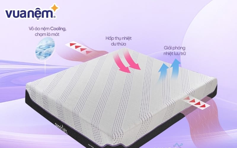 Goodnight Active Hybrid tối ưu lưu thông không khí bằng cấu trúc kênh khí đa chiều