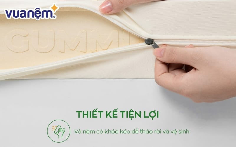 Thiết kế gọn nhẹ và vỏ thun mềm mịn tiện lợi