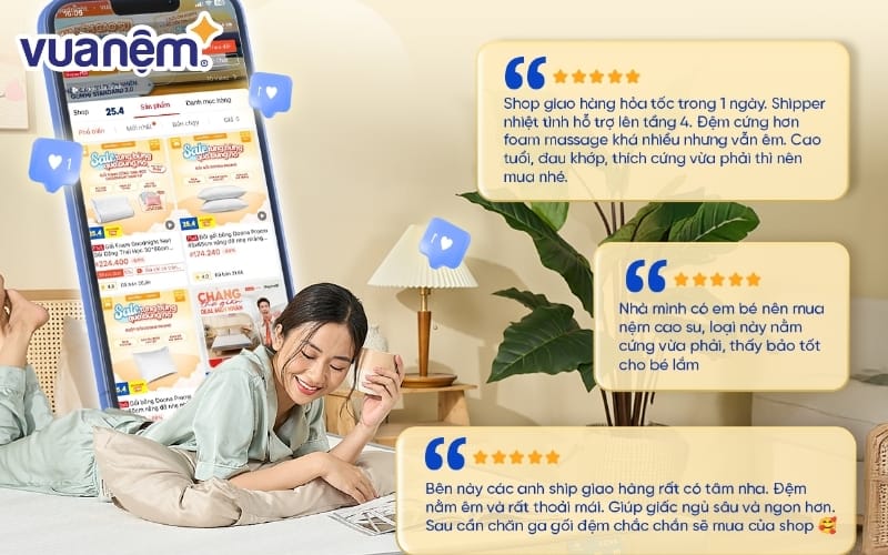 review nem goodnight latex hybrid rena 8