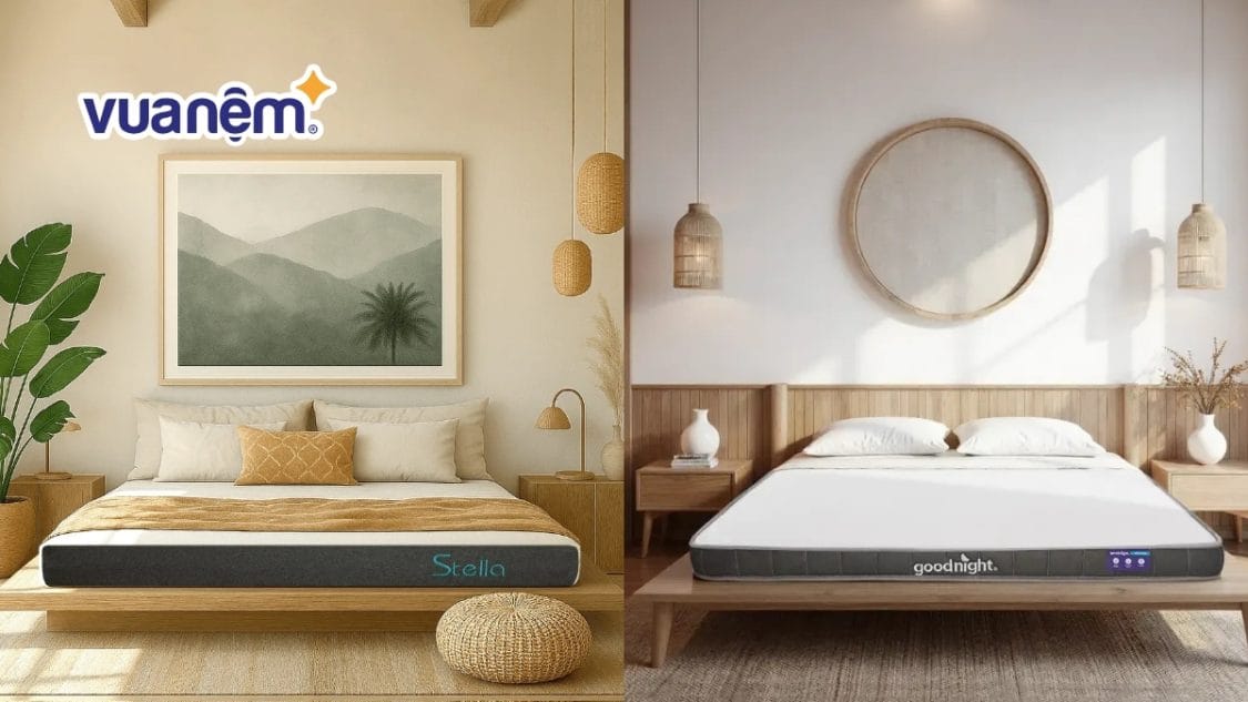 So sánh nệm Kim Cương và nệm Goodnight chi tiết 2026