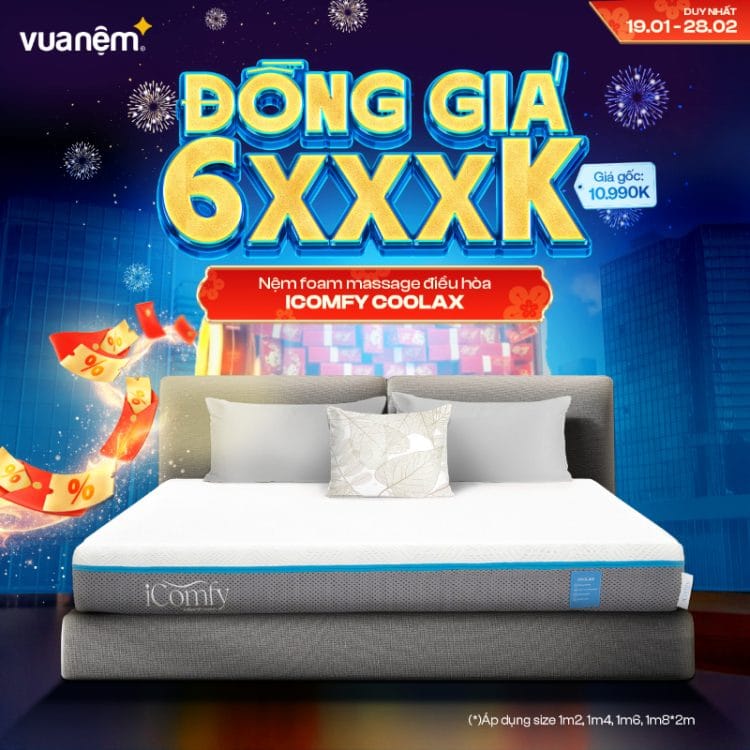 Nệm foam massage điều hòa iComfy Coolax