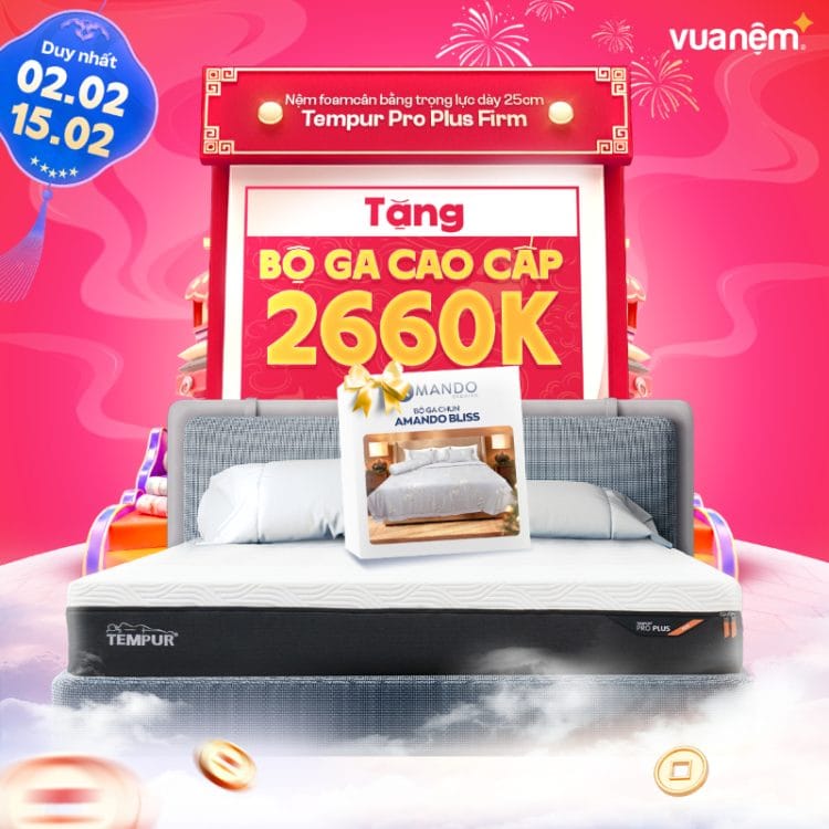 Nệm foam Tempur Pro Plus Firm