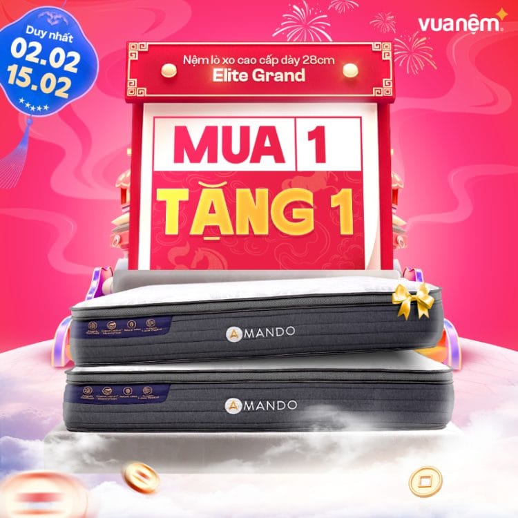 Nệm lò xo cao cấp Amando Elite Grand