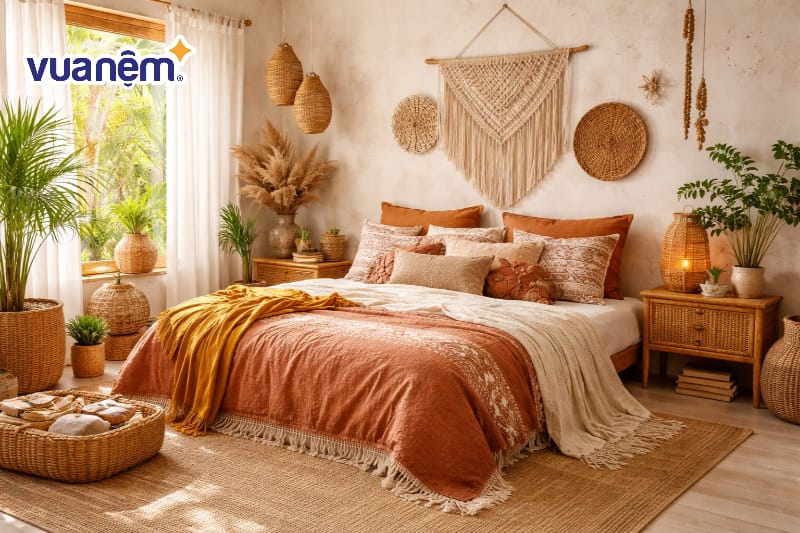 Thiết kế phòng ngủ theo phong cách Bohemian