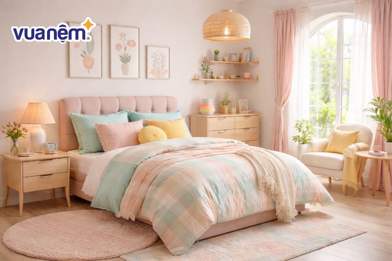 Phối hợp các sắc độ màu pastel