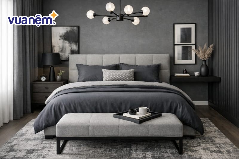 Decor phòng với tông màu xám