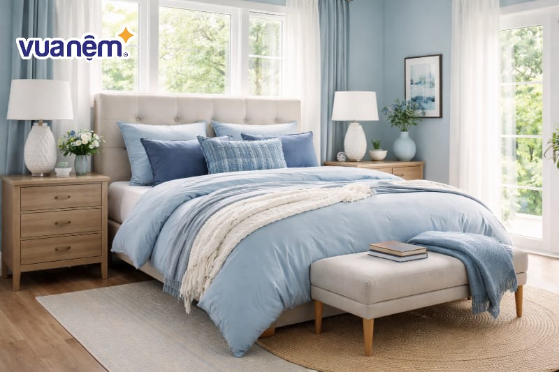 Sử dụng màu xanh dương