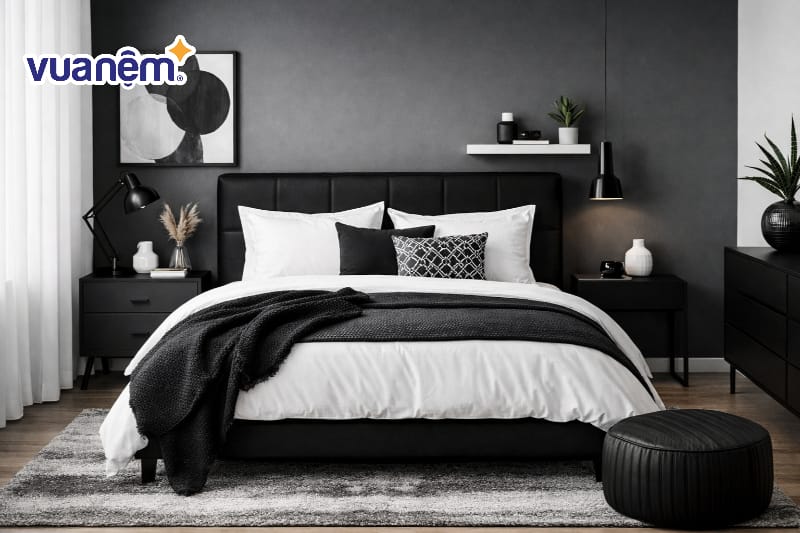 Màu trắng - đen tương phản