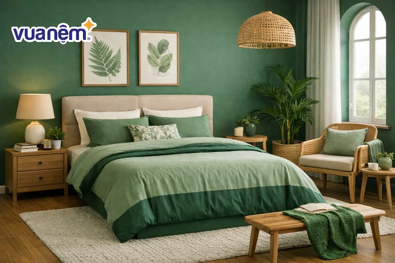 Trang trí với màu xanh lá