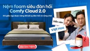 Chọn nệm cưới Comfy Cloud 2.0 chuẩn gu cùng vợ chồng diễn viên Việt Hoa