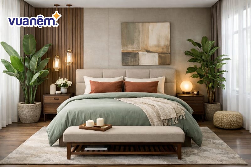 Kết hợp cùng cây xanh