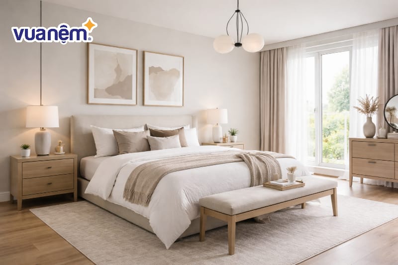 Phòng ngủ master hiện đại, tối giản