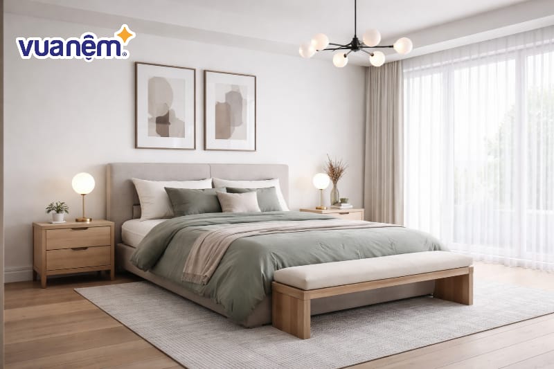 Phòng ngủ master hiện đại, tối giản