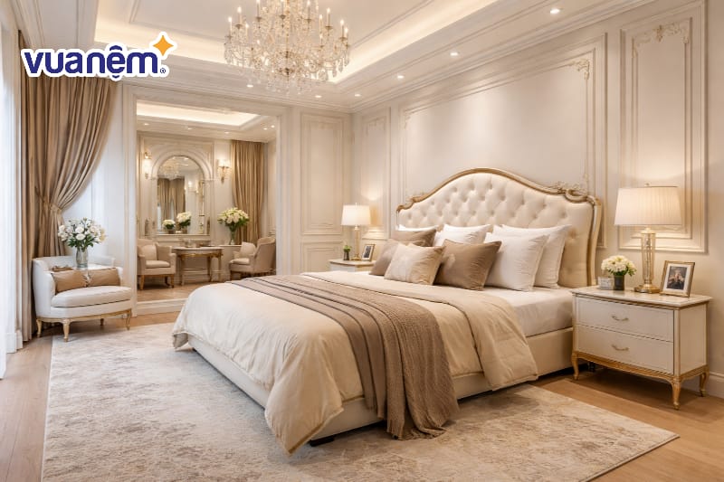 phòng ngủ master tân cổ điển hiện đại
