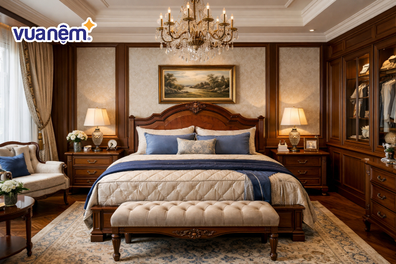 Thiết kế phòng ngủ gỗ tự nhiên