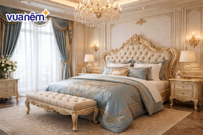 Phòng ngủ master tân cổ điển phong cách Hoàng gia