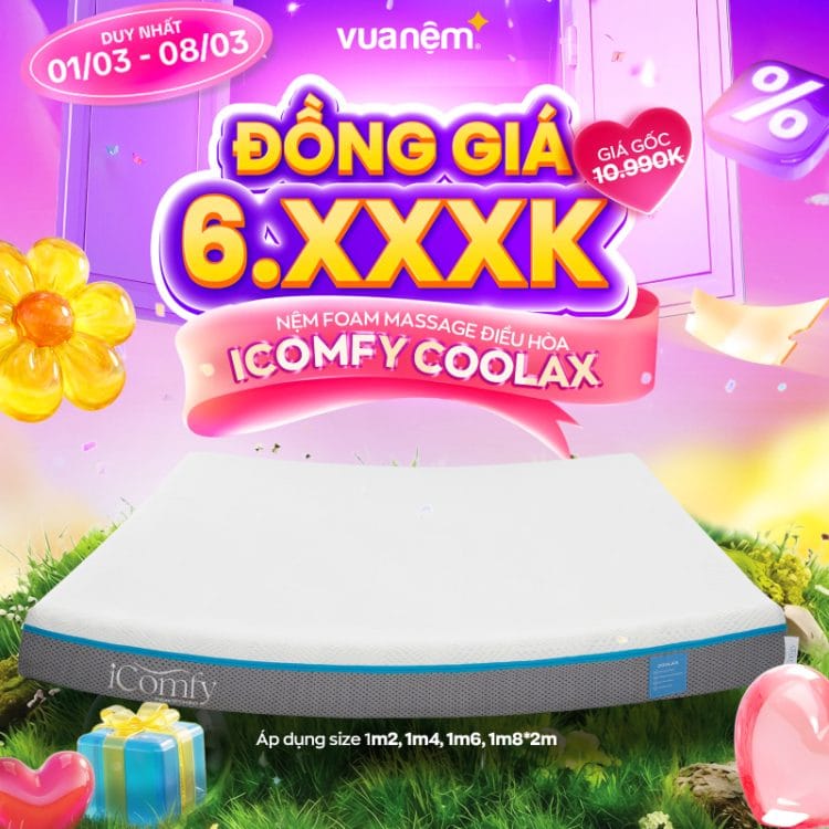 Nệm foam massage điều hòa iComfy Coolax