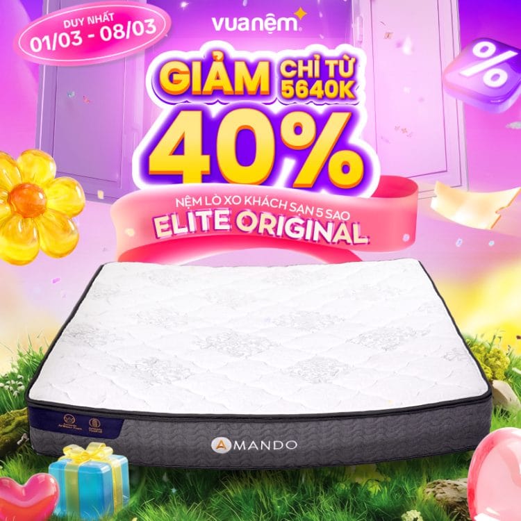Nệm lò xo khách sạn 5 sao Amando Elite Original