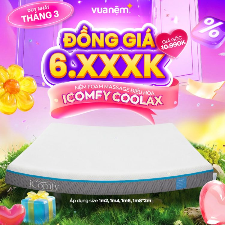 Nệm foam massage điều hòa iComfy Coolax