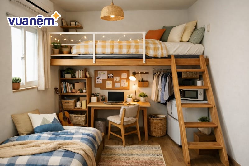 Tận dụng gác lửng để nhân đôi diện tích