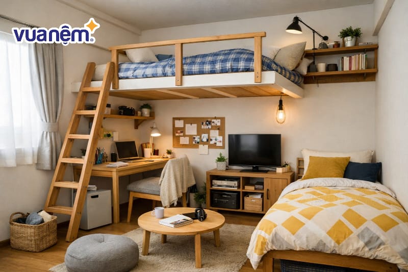 Tận dụng gác lửng để nhân đôi diện tích